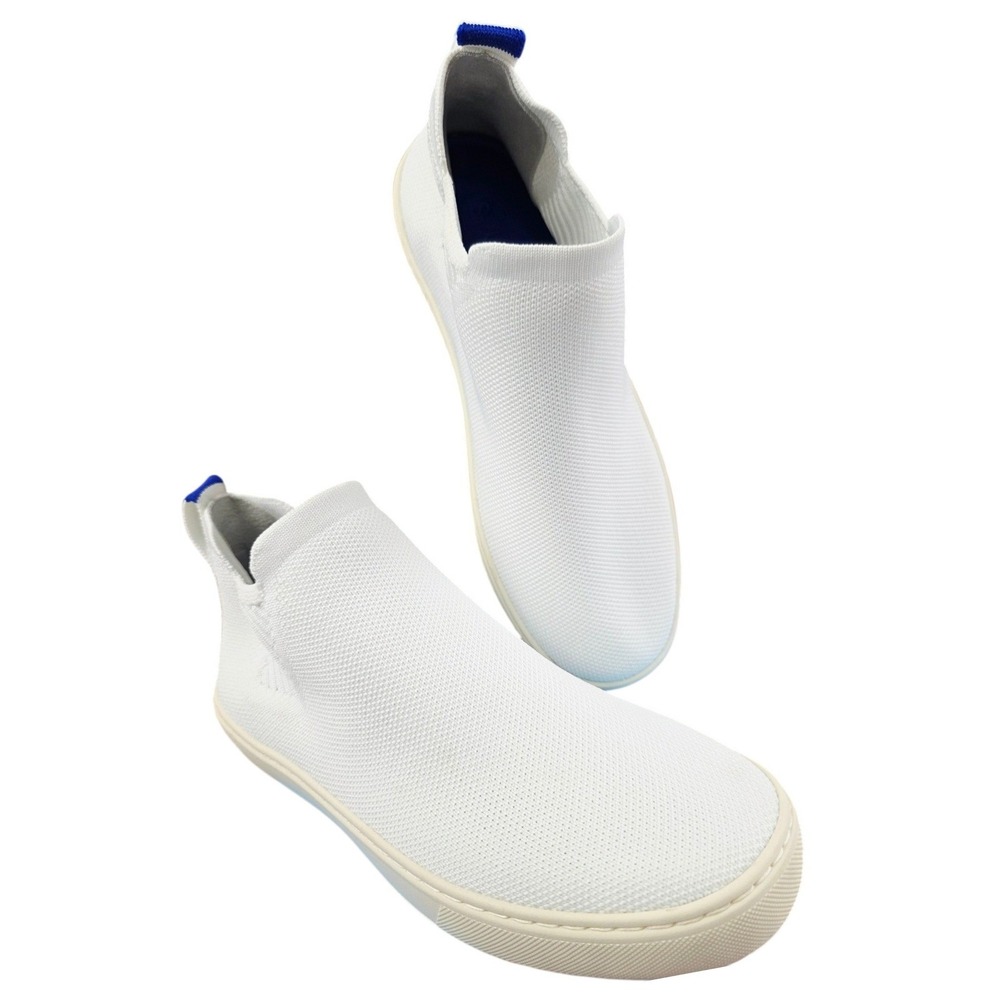 Rothy's The Chelsea High Top Sneakers 7 White Excellent Sustainable Slip On